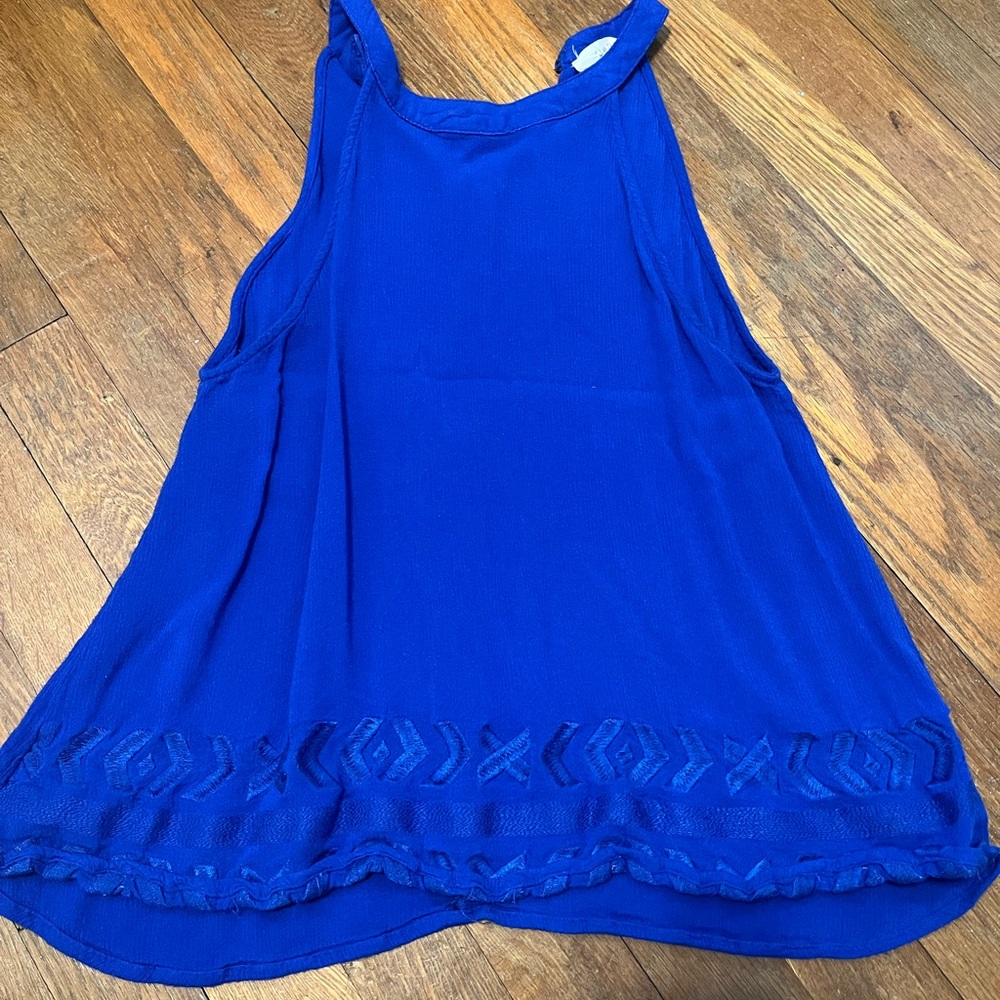 Blue Sleeveless Women's Top